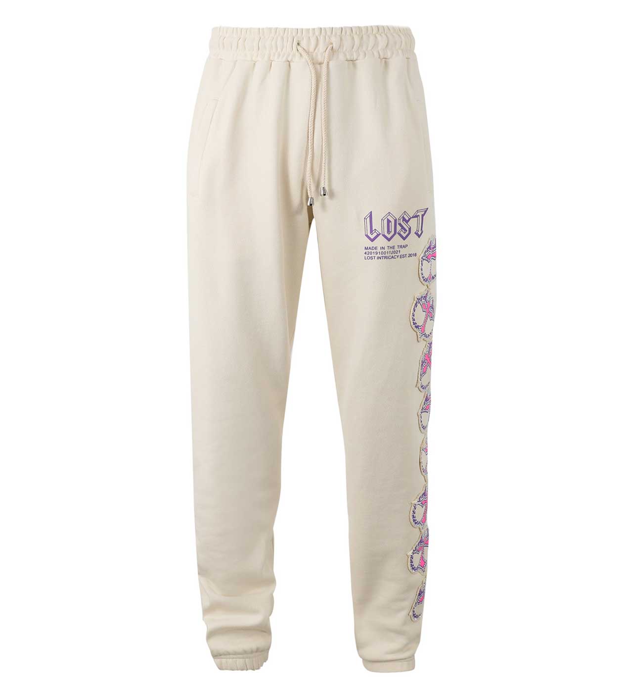 Lost Intricacy Mitt Sweatpants Cream/Pink