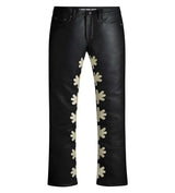 Lost Shdws Leather Pant Black/Bone