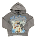 Mixed Emotions Rhinestone Hoodie Grey