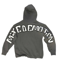 Mixed Emotions Monster Cropped Hoodie Grey