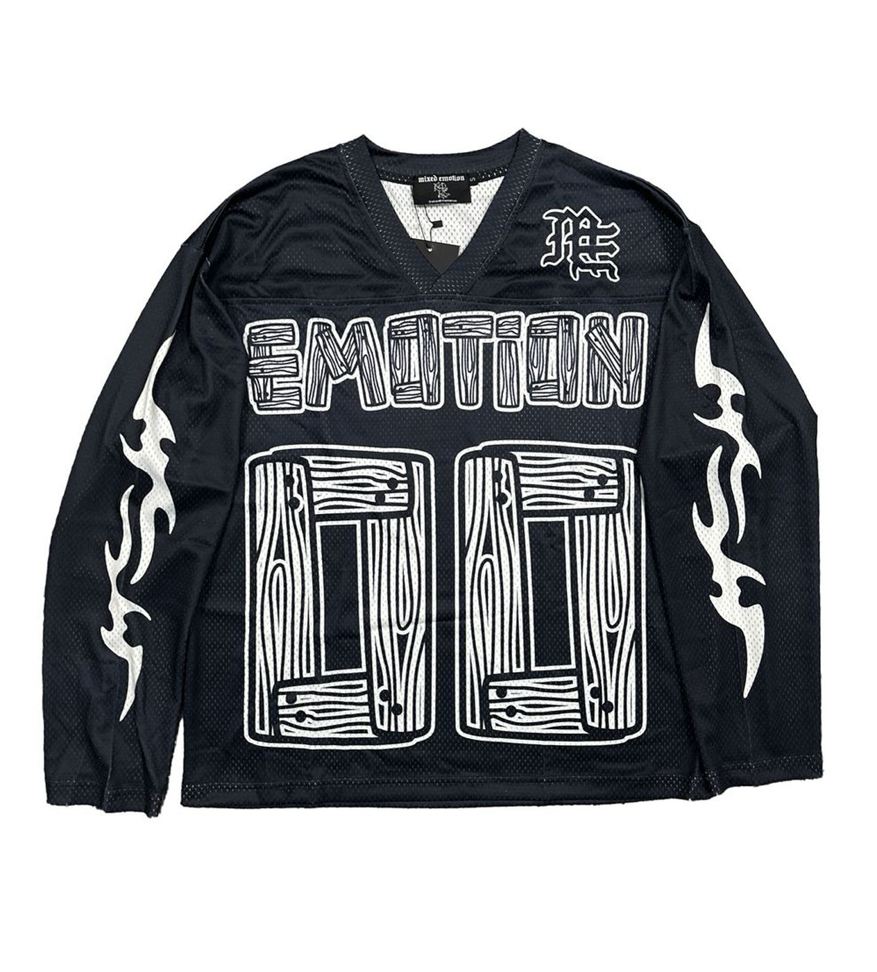 Mixed Emotions Oversized Lightning Jersey Black