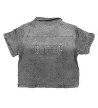 Mixed Emotions Paisley Denim Shirt Black