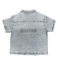 Mixed Emotions Paisley Denim Shirt Blue