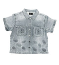 Mixed Emotions Paisley Denim Shirt Blue