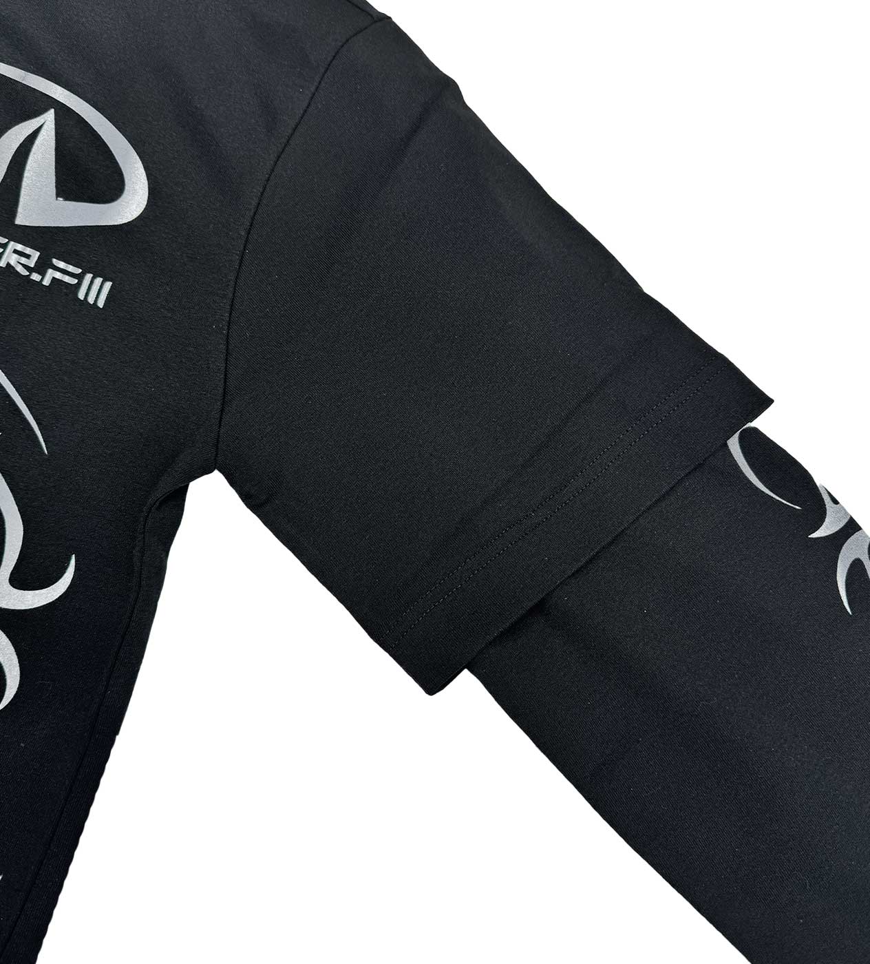 Murd333r MFM x Ultra Long Sleeve Black Detailed Sleeve