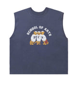 Pieces Mascot Sleeveless Tee Vintage Navy
