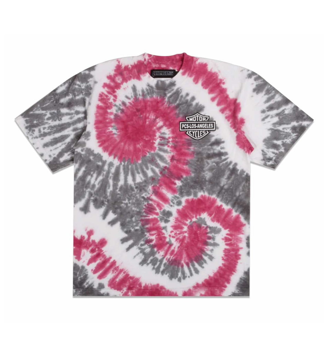 Product Image Of Pieces Motorcycles Tee Tie Dye Front View