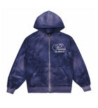 Pieces Sun Faded Zip Up Sweatshirt Midnight Navy