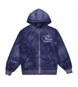 Pieces Sun Faded Zip Up Sweatshirt Midnight Navy