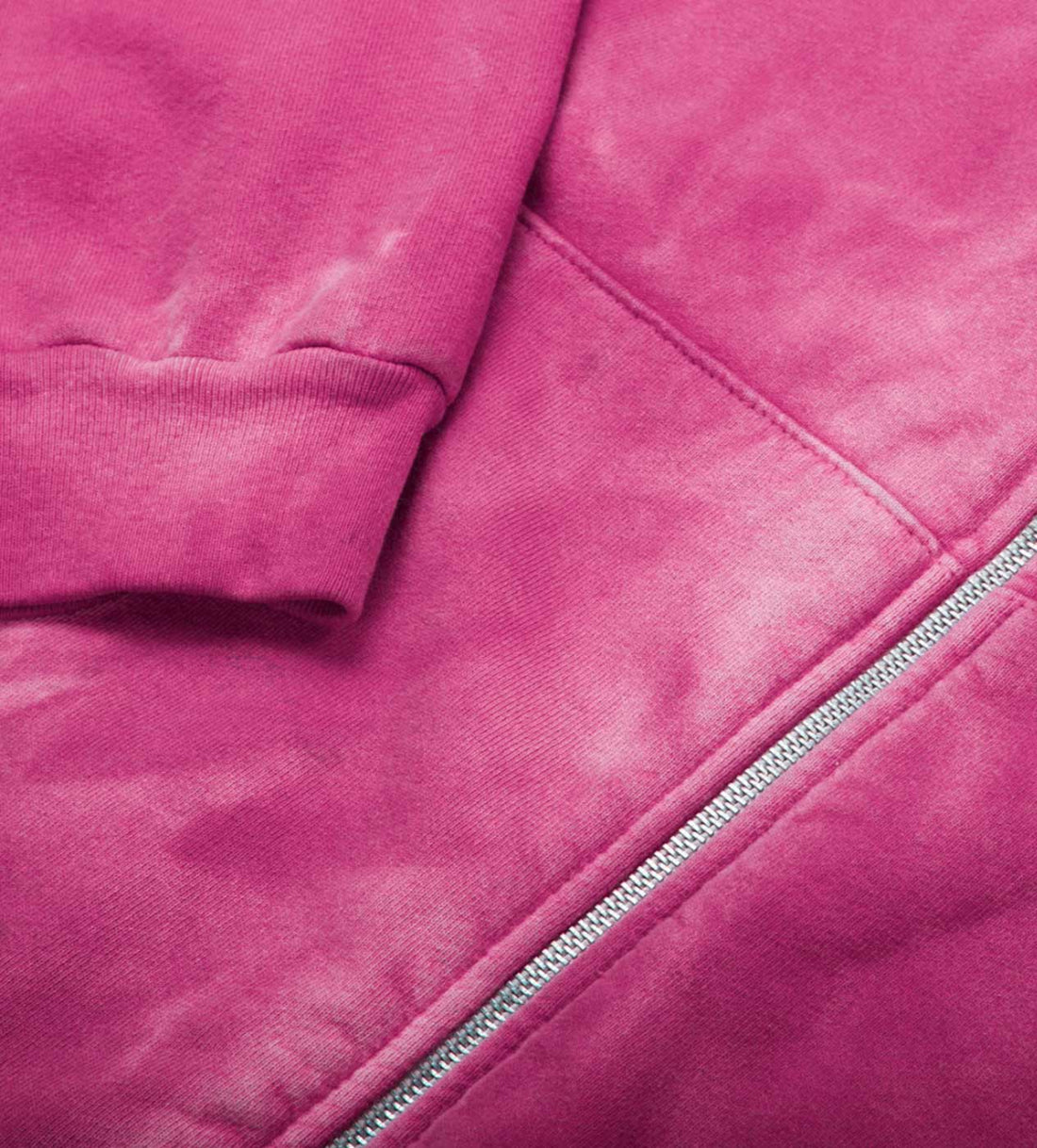 Product Image Of Pieces Sun Faded Zip Up Sweatshirt Midnight Pink Zipper View