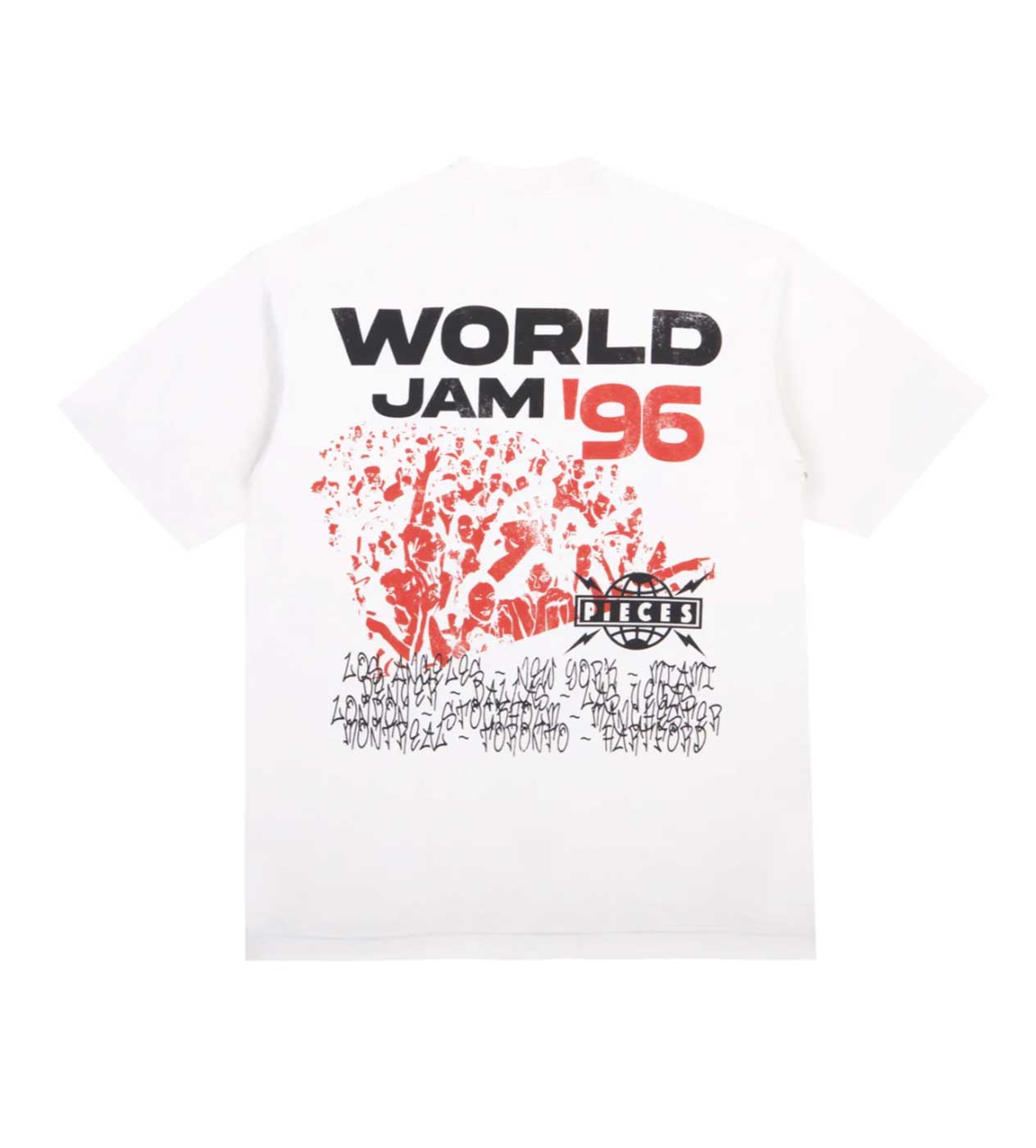 Pieces World Jam Tee Cream Back View