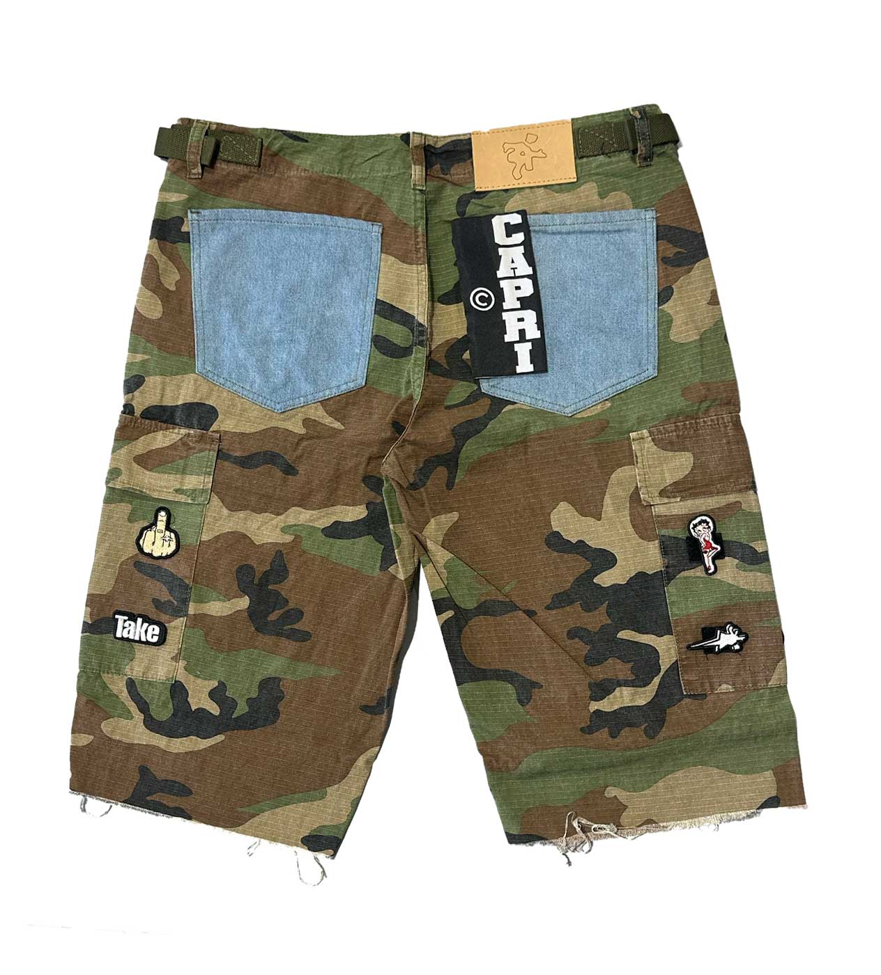 Project Capri Patch Camo Jorts