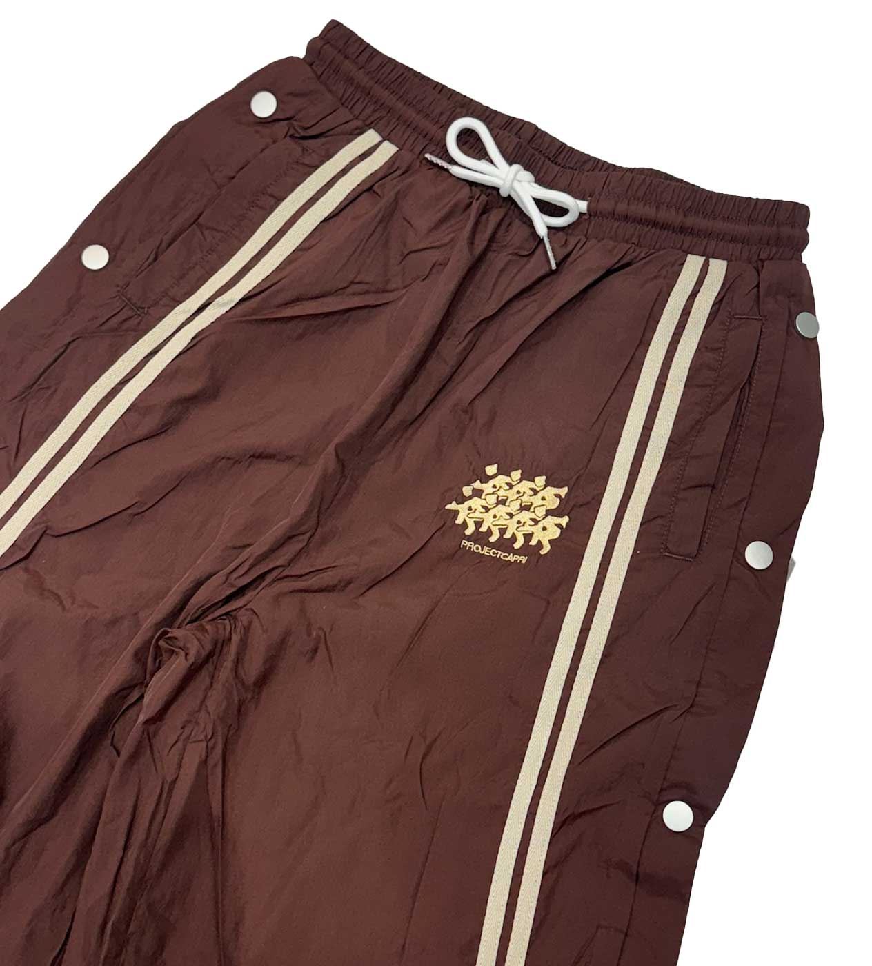 Project Capri Running Man Track Pants Brown