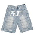 Project Capri Triple Pocket Jorts Light Blue