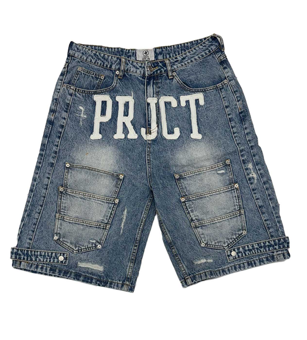 Project Capri Triple Pocket Jorts Blue
