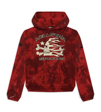 Hellstar Sports Red Tye-Dye Skull Hoodie Front