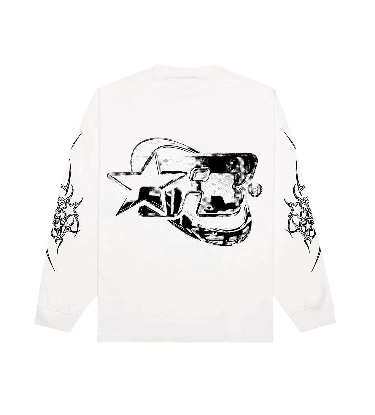 Restock AR Chrome White Long Sleeve Tee Back View