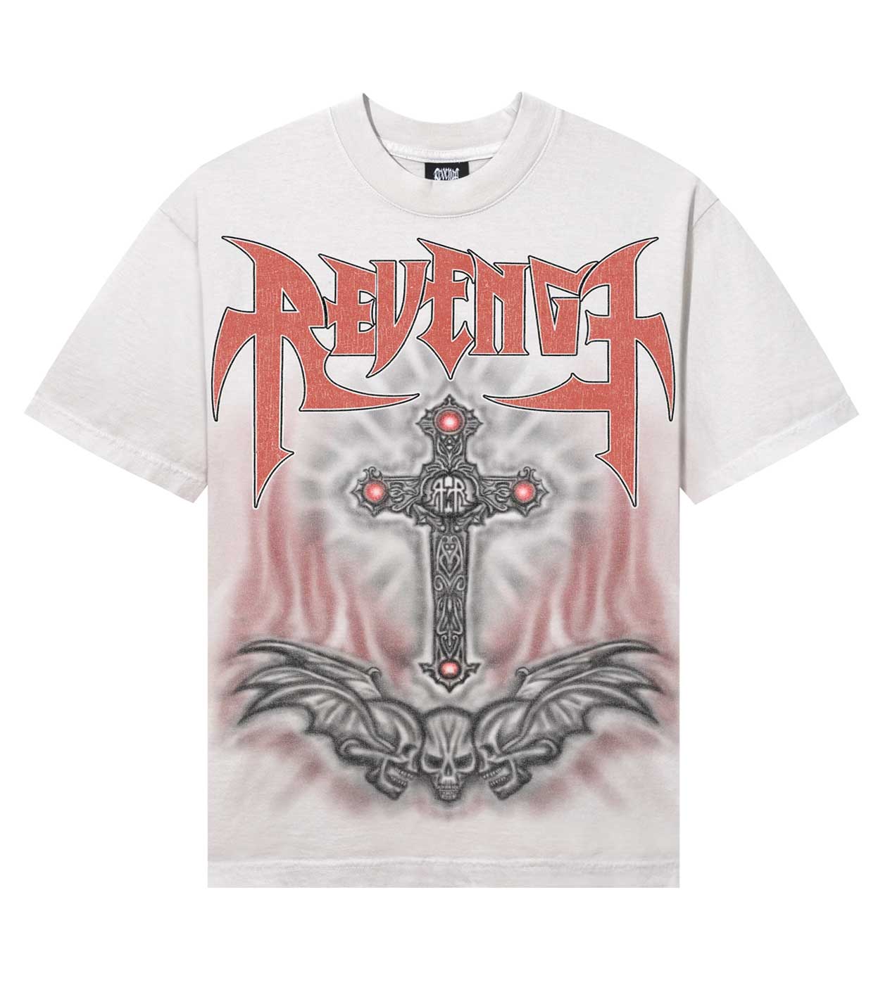 Revenge Airbrush Metal Tee Cement front