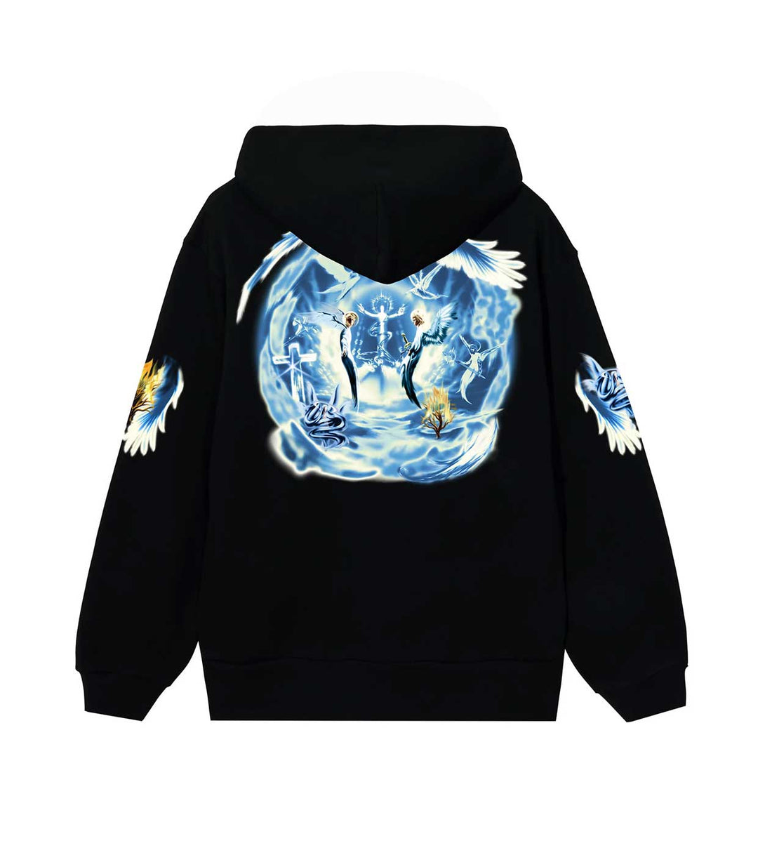 Product Image of Revenge Angel Arch Logo Hoodie Black Back View