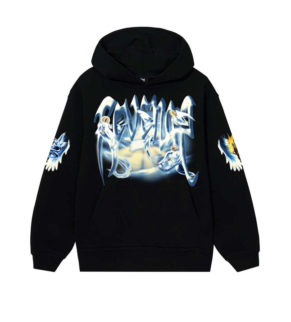 Product Image of Revenge Angel Arch Logo Hoodie Black Front View