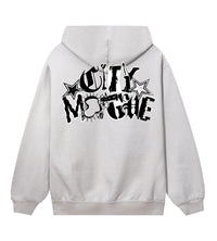 Revenge Arch Logo Claw Hoodie Cement/Red back view