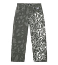 Revenge Graffiti Distressed Boro Denim Pant Grey