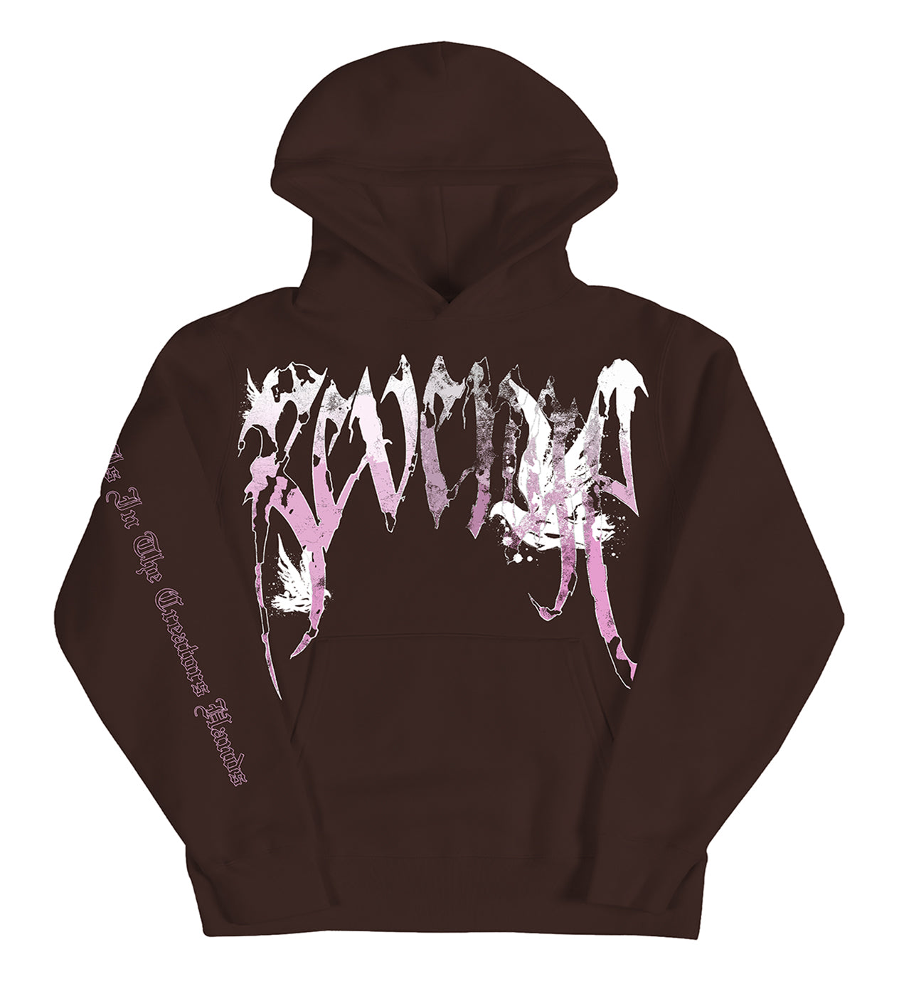 Revenge Graffiti Dove Hoodie Chocolate Brown – Restock AR