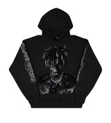 Revenge Graphite Portrait Hoodie Black