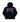 Revenge Pink Broken Heart Hoodie Black Front View