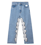 Revenge Skull Patch Denim Pant Indigo