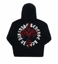 Revenge Web Cross Black Hoodie Back View