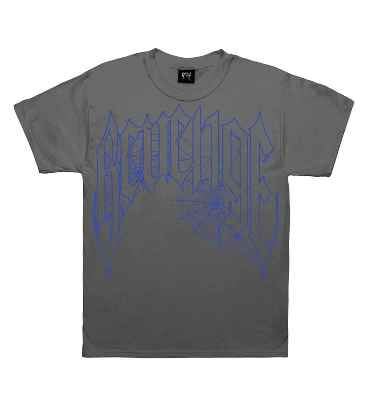 Revenge Web Cross Tee Vintage Black Front View