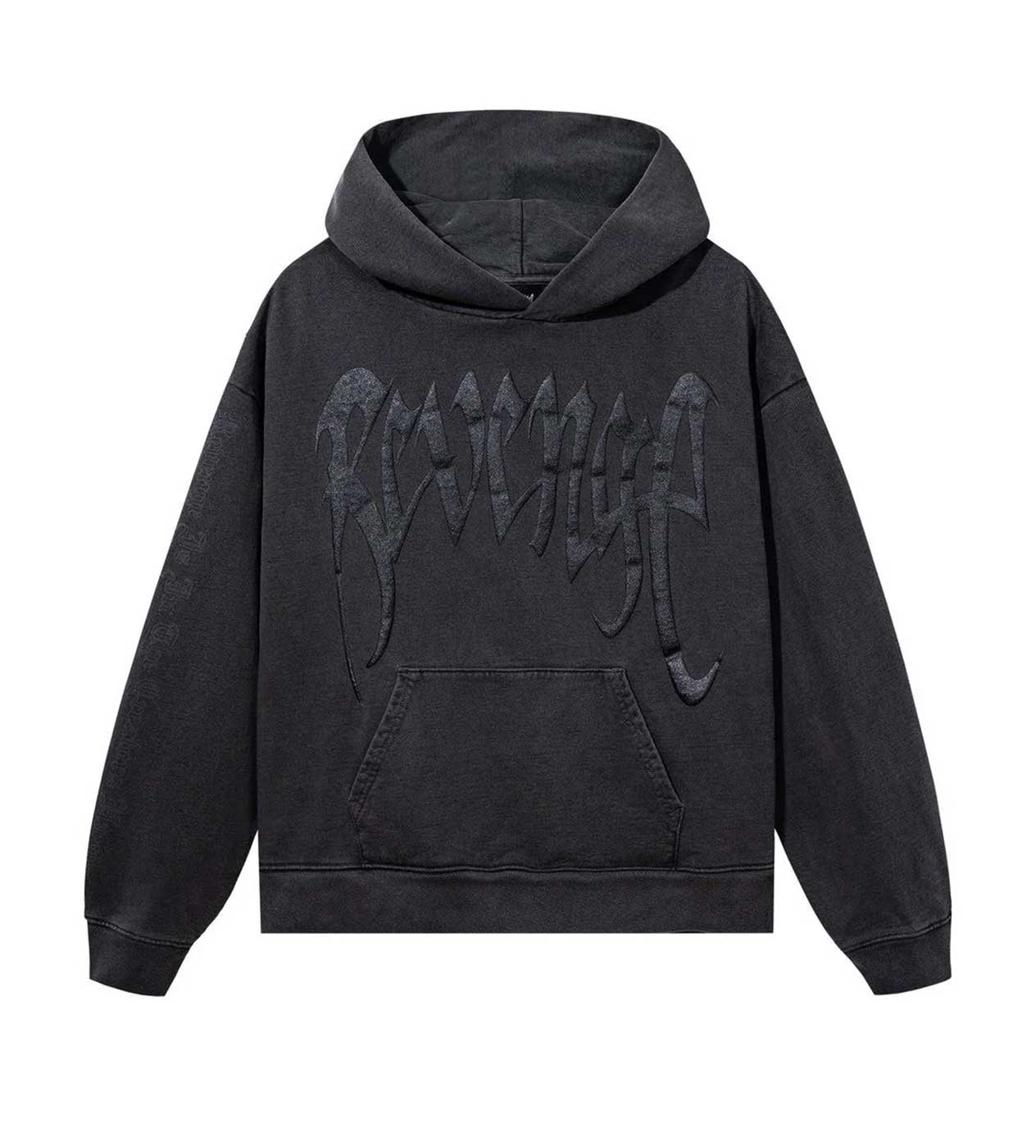 Revenge Xxxtentacion Heartbreak Hoodie Vintage Black front view