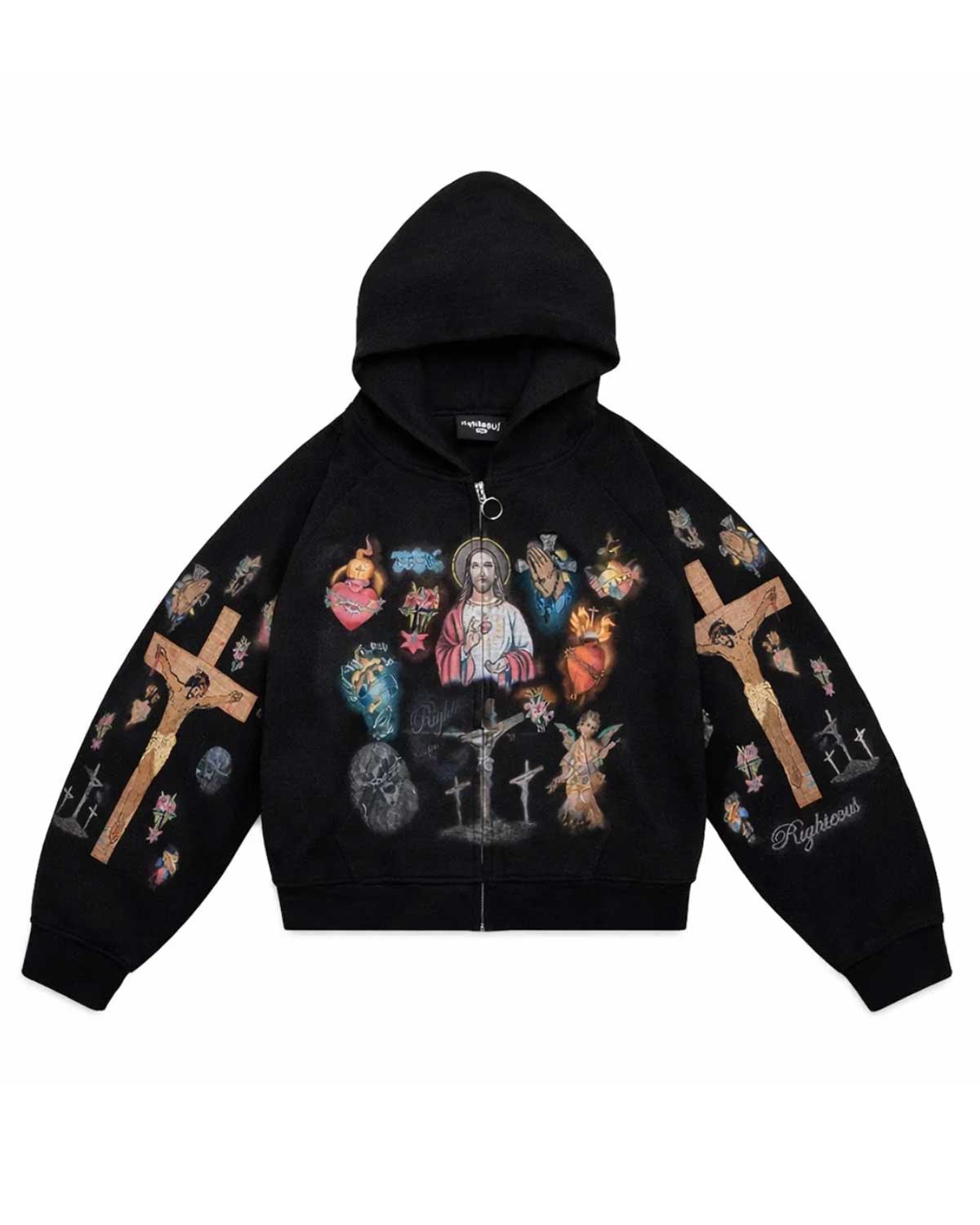 Righteous Ultimate Sacrifice Thermal Zip Up Hoodie Black – Restock AR