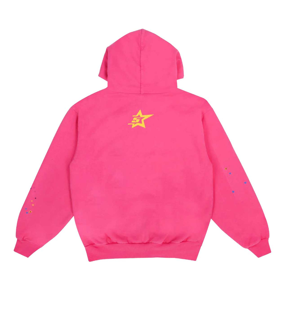 Product Image Of Sp5der P*nk Web Hoodie Pink Back View