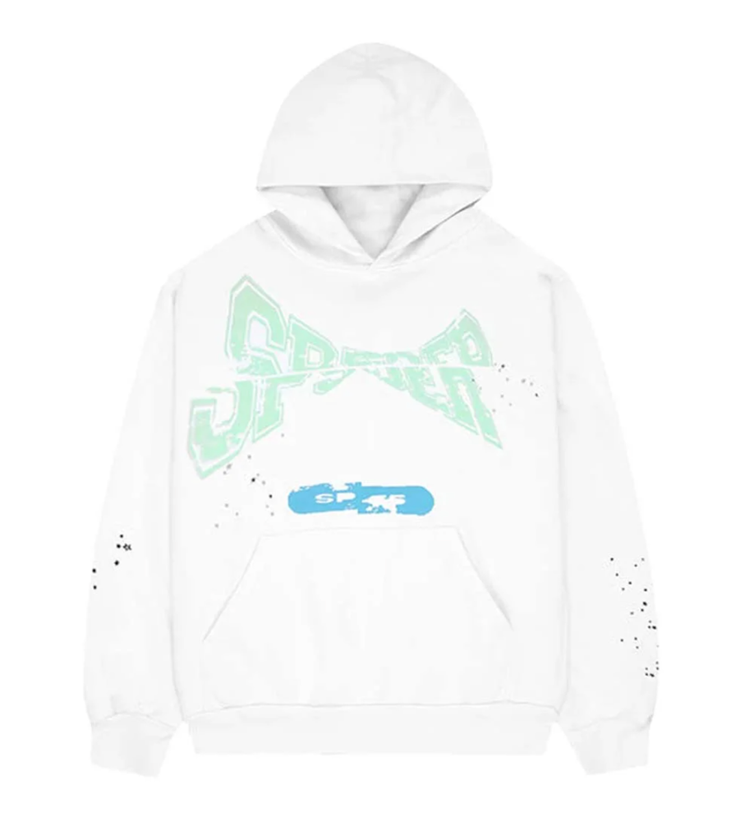 Product Image Of Sp5der Cross Country Hoodie Eggshell Front View