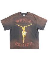 Saint Vanity Crucified Tee Washed Brown