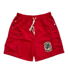 Saint Vanity Nylon Cargo Shorts Red