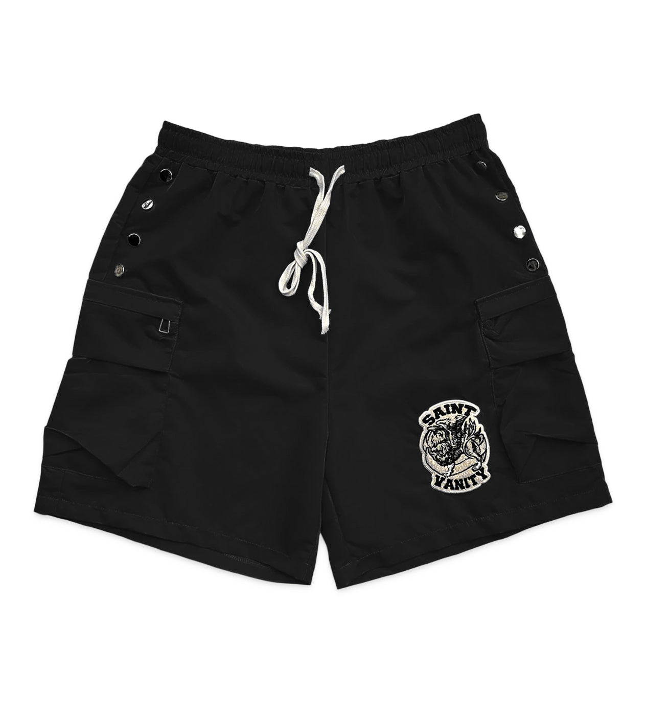 Saint Vanity Nylon Cargo Shorts Black – Restock AR