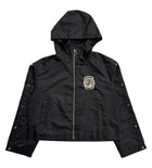 Saint Vanity Nylon Long Sleeve Zip Up Hoodie Black