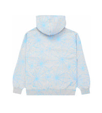 Sp5der AOP Web Heather Grey Hoodie Back View
