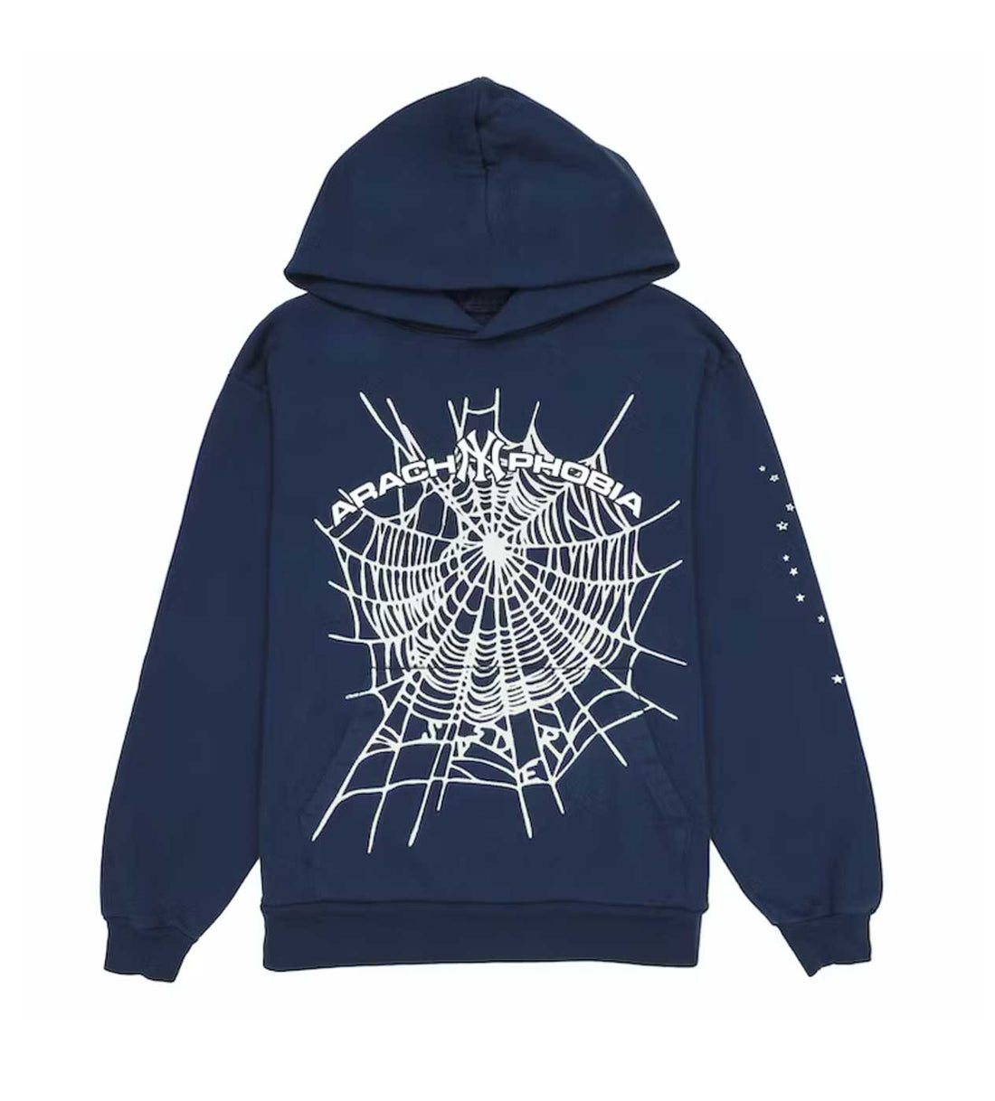Sp5der Arach NY Phobia Hoodie Navy front