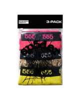 Sp5der Assorted 3 Pack Boxers (Pink, Camo, Yellow)