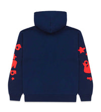 Sp5der Beluga Hoodie Navy/Red Back