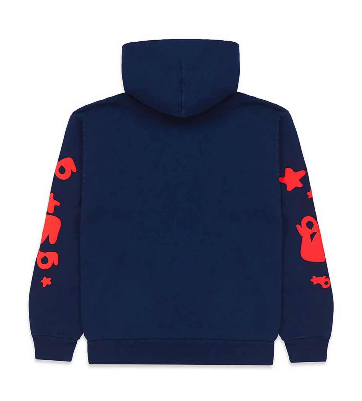 Sp5der Beluga Hoodie Navy/Red Back