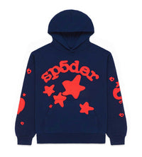 Sp5der Beluga Hoodie Navy/Red Front