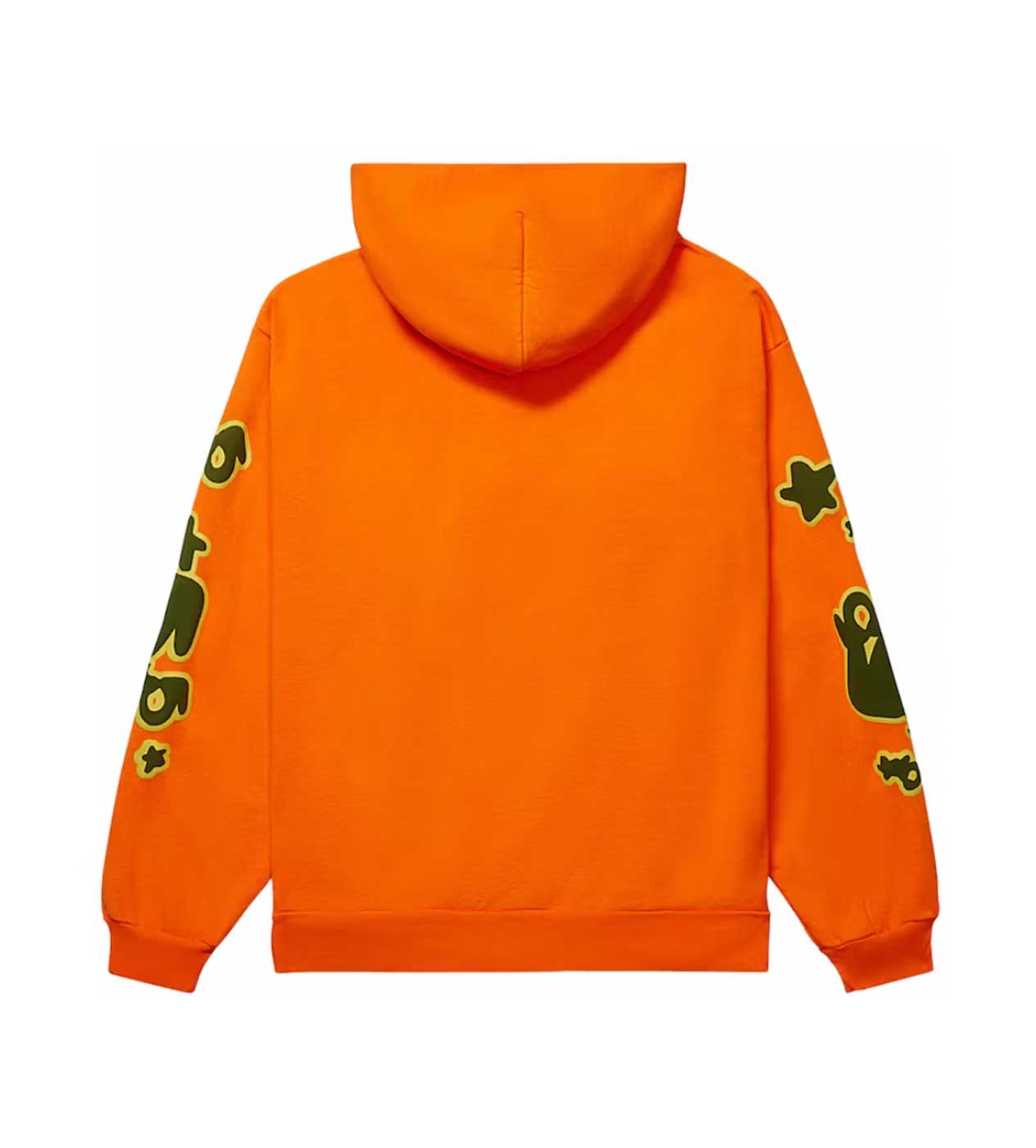 Back of Sp5der Beluga Hoodie Orange/Green