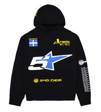 Sp5der Pit Crew Oversized Hoodie Black