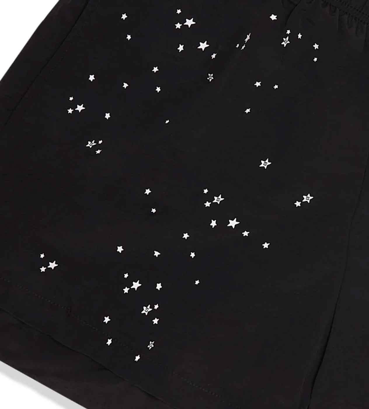 Sp5der Pro Double Layer Shorts Black stars view