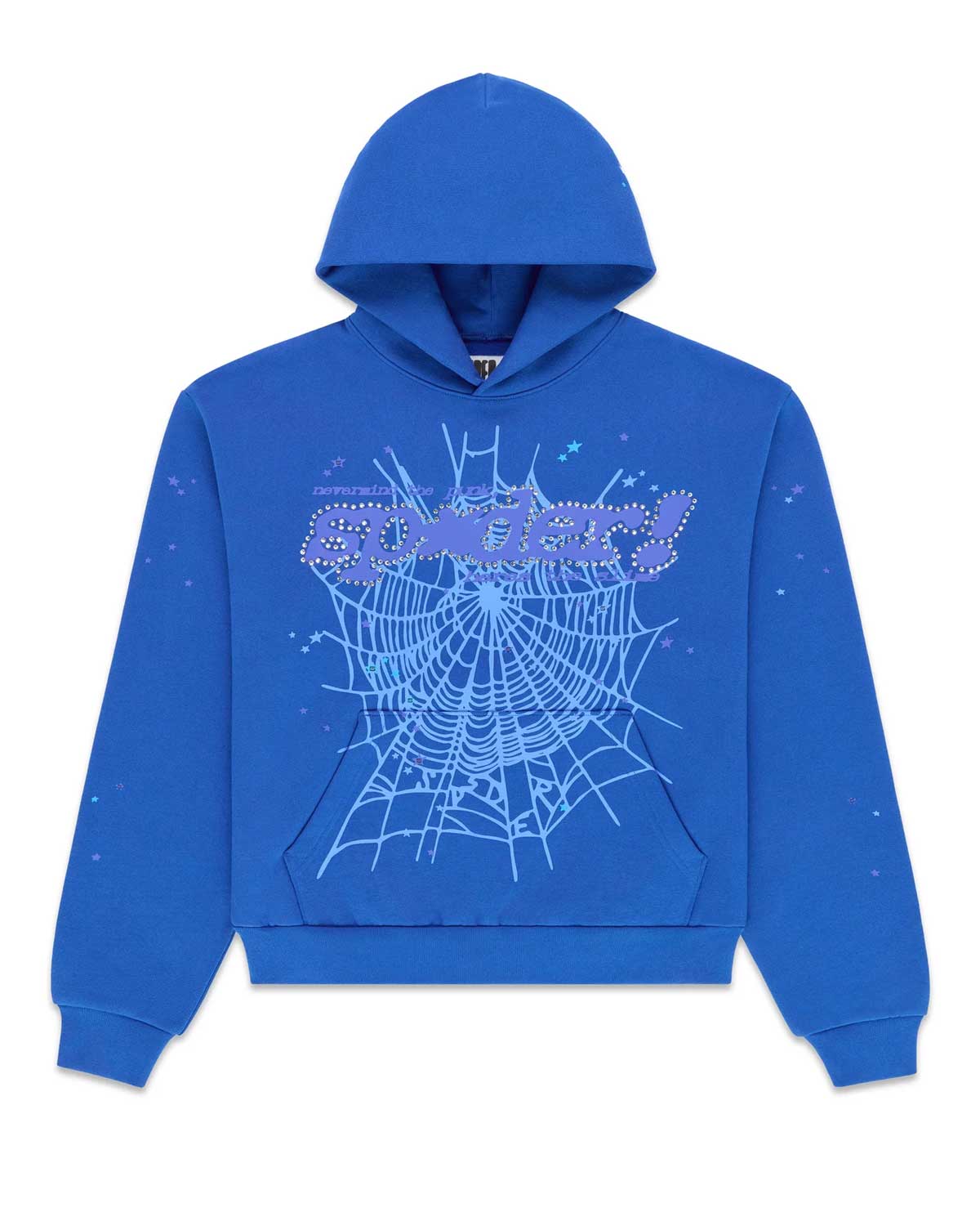 Sp5der Rhinestone Punk V2 Hoodie Blue – Restock AR